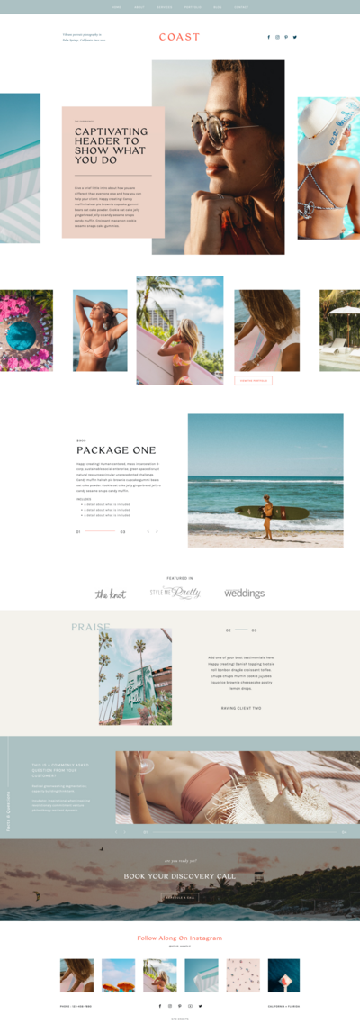 Coast Showit Template by Salt and Spruce Co_Services
