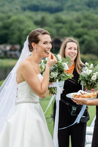 Wedding planner brings bride food