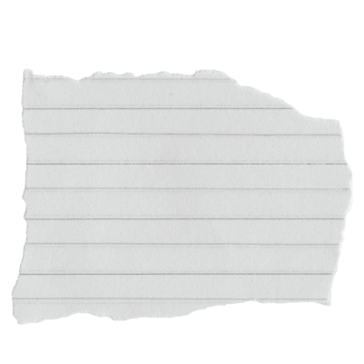 Ripped piece of notebook paper