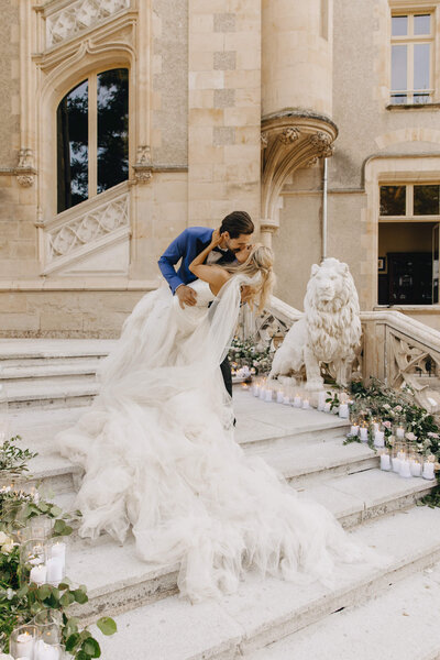 destination wedding in France castle