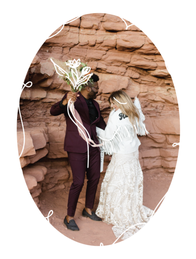 Red Rock wedding image for information on elopements and destination event services