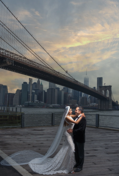 bride and groom wedding day photography at New yorj city