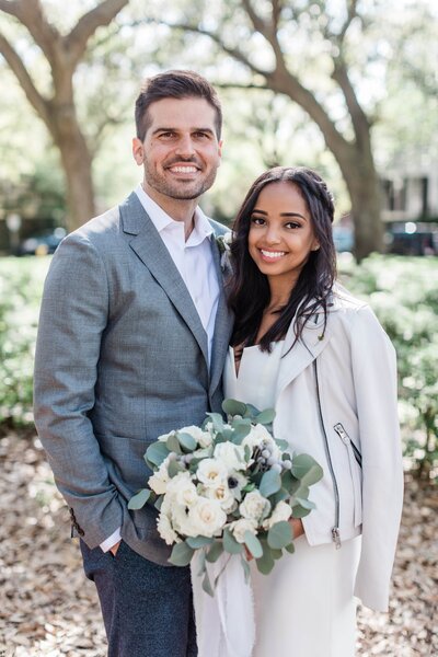 Kelly + Chris -  Elopement in Forsyth Park Savannah - The Savannah Elopement Package, Flowers by Ivory and Beau
