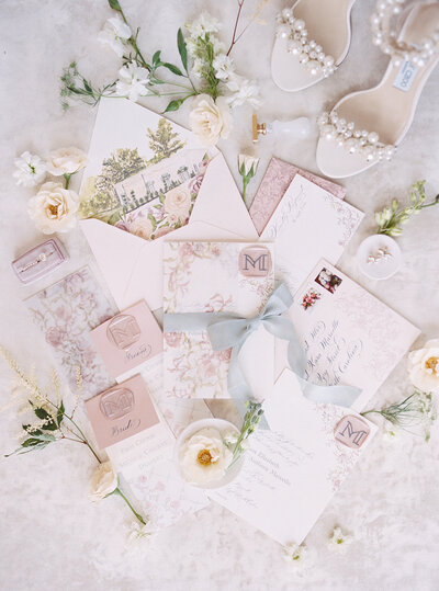 Beautiful invitation suite designed by Blush and Blue Designs and captured by Fabiana Skubic Photography.