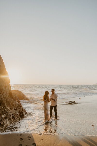 a point dume engagement session