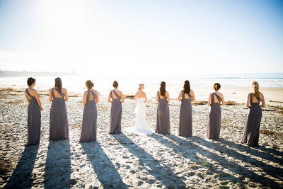 Bridesmaid's on the beach at Scripps Seaside Forum