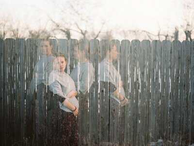 quadruple exposure from a maternity session