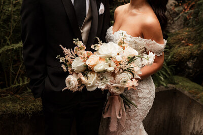 blush and cream bridal bouquet by Wander Design + Rentals