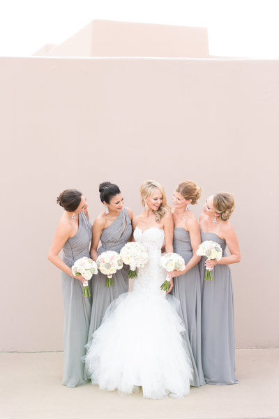 Gray Four Seasons Bridesmaids Scottsdale, Arizona | Amy & Jordan Photography