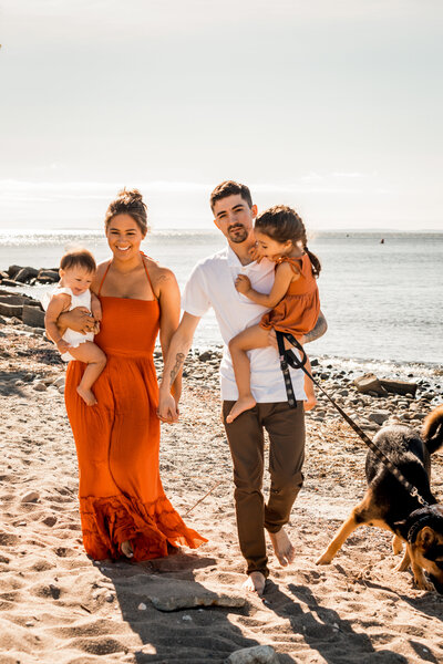 family at their ct beach family photoshoot