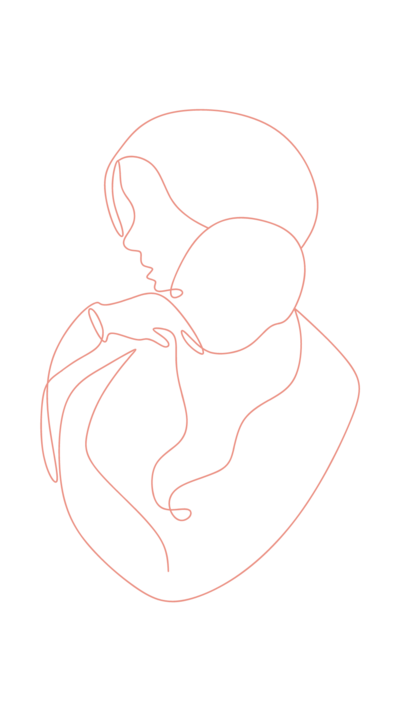 Mother holding baby graphic