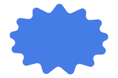 blue irregular shape