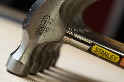 Close up of Stanley brand hammers.. Photo by Ross Photography, Trinidad, W.I..