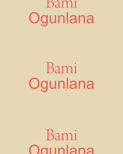 Logo design for a career coach, the first name Bami is in a serif font and the last name Ogunlana is in a sans serif font