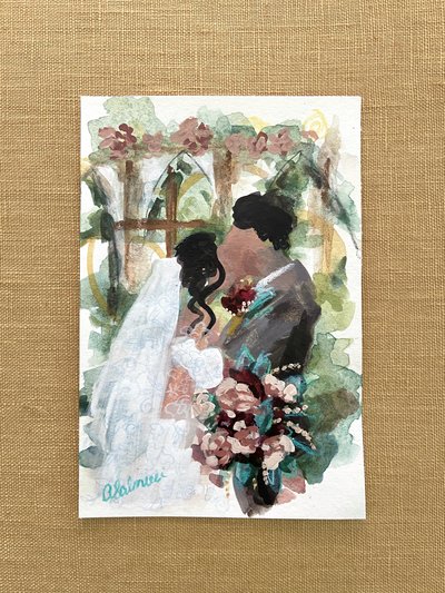 Ever-After-Farms-Ranch-Fall-Wedding-Abstract-Watercolor-Painting