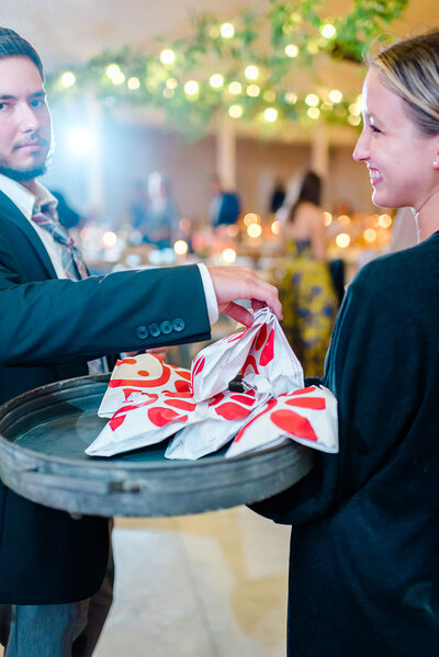 Wedding planner hands out Chick-fil-A sandwiches at wedding reception