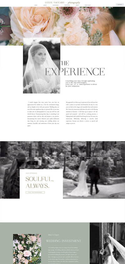 Lexie Experience - Garden of Muses Showit Website Template