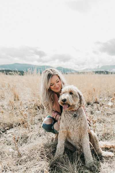 Founder Moments by Madeleine Weddings in Kananaskis with goldendoodle