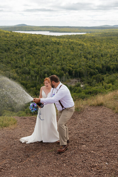 Lake Michigan elopement photos