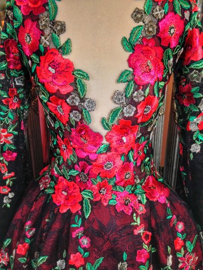 Kahlo_embroidered_flower_red_black_mexican_evening_dress_JoanneFlemingDesign (1)