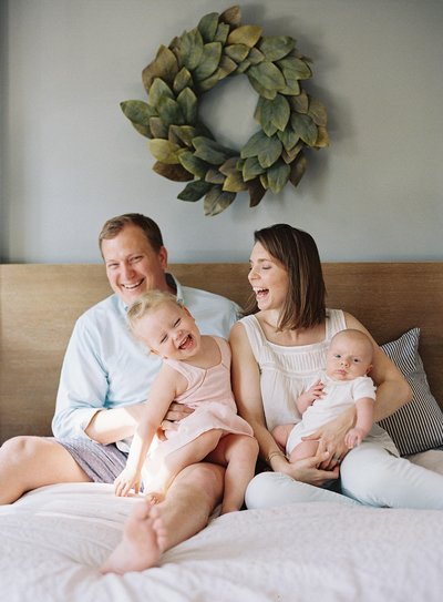 Casual and Playful Family Photos at Home Denver Family Photographer © Bonnie Sen Photography