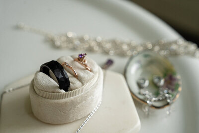 rings in a ring box and detail photo by atlanta wedding photographers