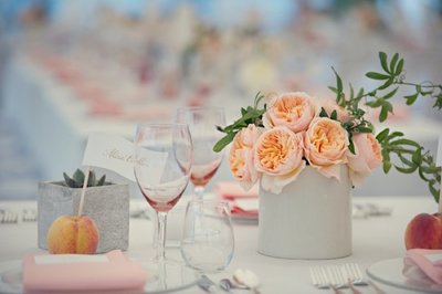 Peach inspired wedding at The Florence Griswold Museum