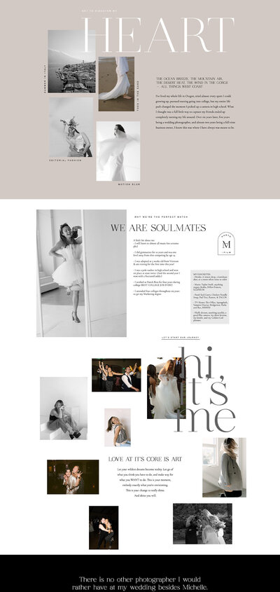 Michelle About - Garden of Muses Showit Website Template