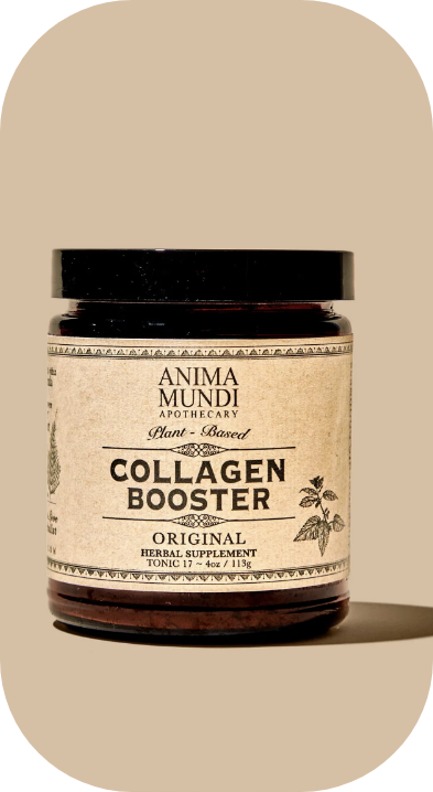Explore Anima Mundi Herbals' Collagen Booster, a recommendation by Christel Hughes, to support radiant skin and health.