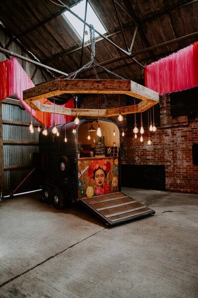 Mexican catering at a wedding at White Syke Fields in York. 