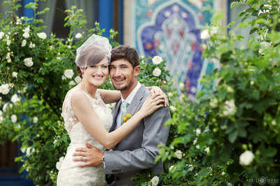 Garden Wedding Photo at the Boulder Dushanbe Tea House
