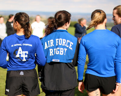 Close up of USAFA Rugby Jackets - Zoomie Rugby