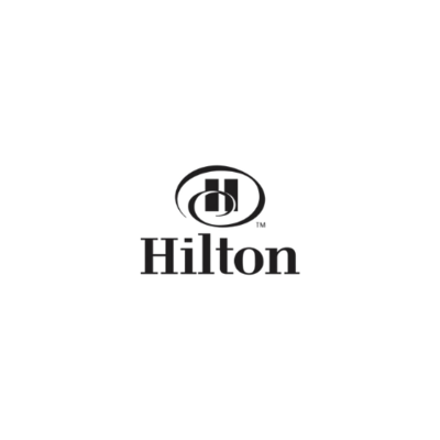 Hilton Hotels logo representing trusted hotel partnerships with King Street Cleaners in Bryan–College Station.