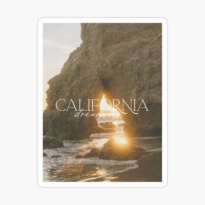 california beach print