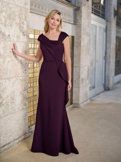 green emerald velvet dress MNM Couture G1525 - Off-Shoulder Pleated Detail Evening Gown 10 / Blue main image 0