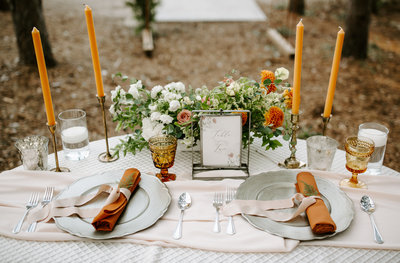 Pinewood Wedding Venue in Minnesota Styled Shoot photo of a tablescape