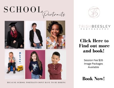 Preserve their school days with morndern and timeless school portraits.  Make this session your own with in studio or on locations shoots happening all year long.