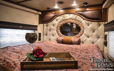 Luxury horse trailer loft bed