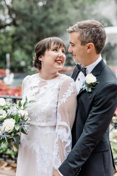 Allison + Nathan elopement in Forsyth Park - The Savannah Elopement Package, Flowers by Ivory and Beau