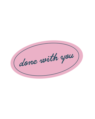 Florida Social Butterfly pink done with you sticker