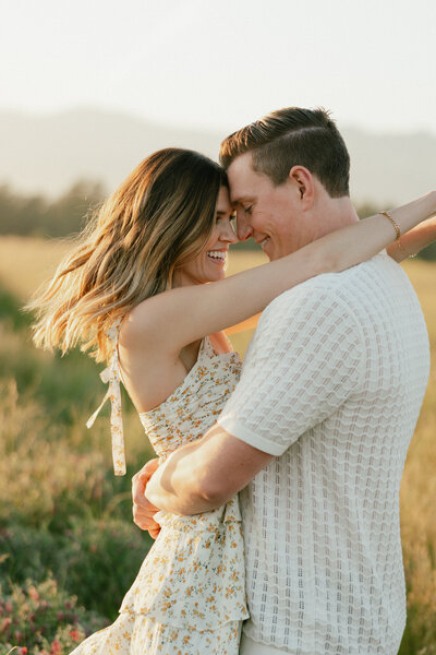 golden hour engagement session in california