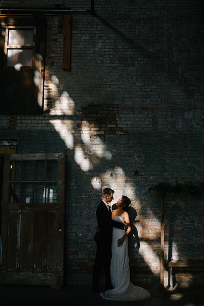 basilica hudson uniqe shadows made by the amazing windows of this industrial wedding space