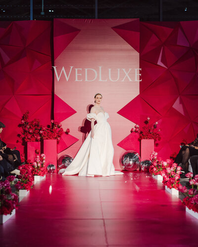 Chic Bridal Gowns at WedLuxe Show 2023 Runway pics by @Purpletreephotography 10