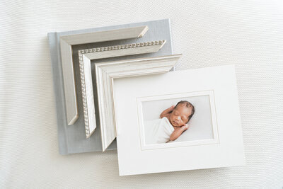 Photo album and custom frames for family photo shoot with Julie Brock Photography in Louisville KY
