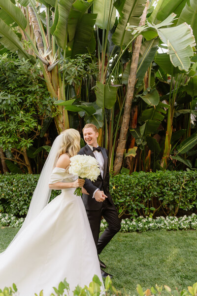Flash photography of the bride and grooms favorite wine being poured