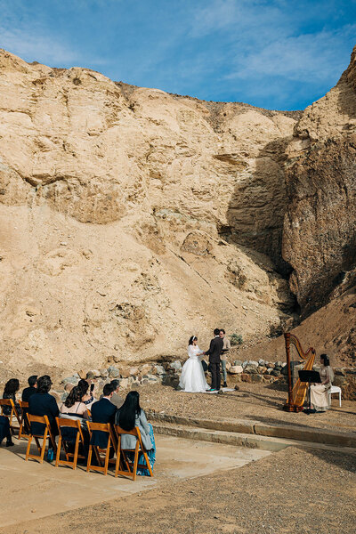 Outdoor wedding ceremony in Death Valley National Park