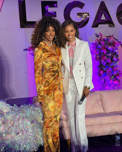 Adrianna Hopkins and Kelly Rowland at the Momference