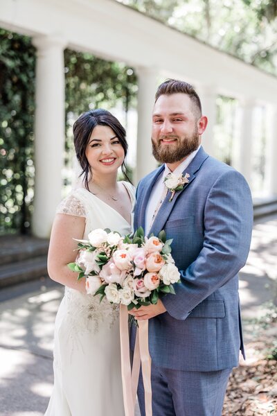 Morgan + Trevor elopement in Forsyth Park Savannah - The Savannah Elopement Package, Flowers by Ivory and Beau