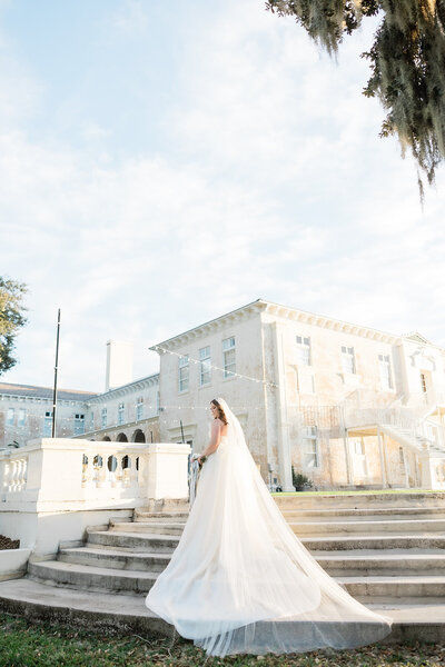 A bride and groom exchanging their vows at a Florida wedding venue Epping Forest Yacht Club