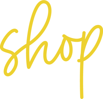 The word shop in yellow script.